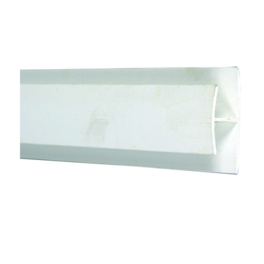 16 3/8 White Tubular Plastic Hanger W/Notches