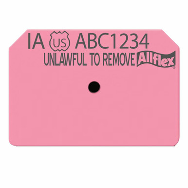 Allflex® Integra™ Pink Blank Hog Male Premise Ear Tag With