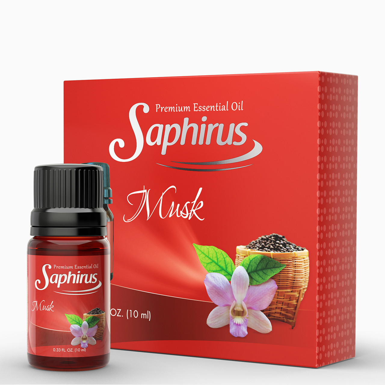 Saphirus Premium Essential Oil for Humidifier and Diffusers, Pure Oil to Enjoy A Refreshing Aromatherapy, Musk, 0.33 fl.oz