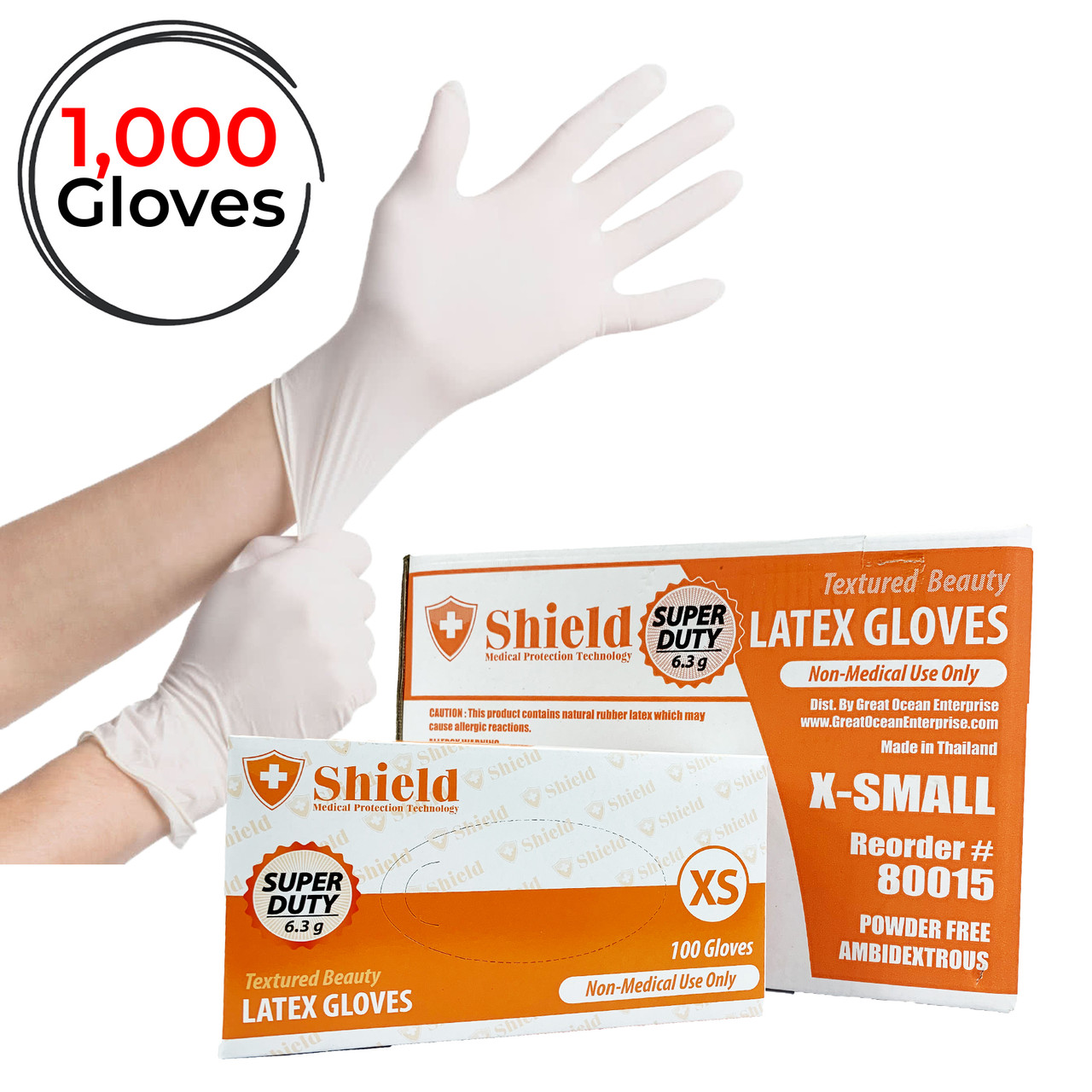 Latex Gloves [Size: XS] – (1,000 KND Nail Supply