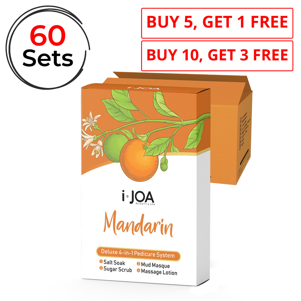 i.JOA Deluxe Pedicure 4-Step [Mandarin] – (60 Sets/Case)