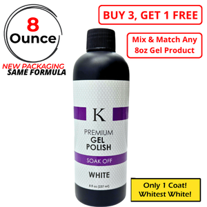 K Gel White Polish – 8oz