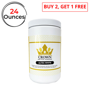 Crown Acrylic Powder, (24 Oz) - ULTRA WHITE