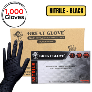 Black Nitrile Gloves (Powder-Free) [Size: S] – (1,000 Pcs./Case)