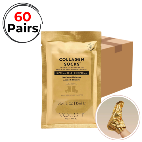 Voesh, gold, 24k, 24k gold, imperial gold, imperial, collagen, socks, sock Voesh, gold, 24k, 24k gold, imperial gold, imperial, collagen, socks, sock