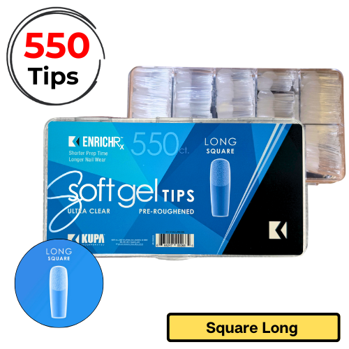 Soft Gel Tips 550 Count - Long Square
