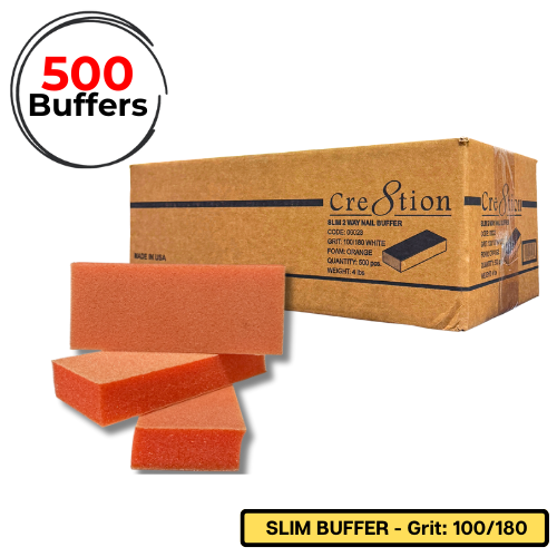 buffer, slim buffer, slim, grit, disposable, medium, orange