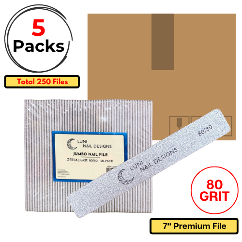 7" Premium Zebra File [Jumbo] – (250 Pcs./Case)