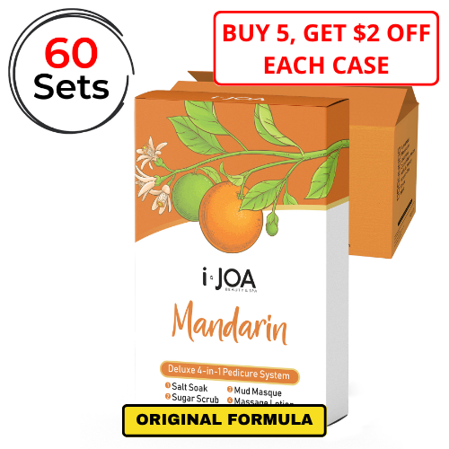 deluxe pedicure 4-step, mandarin scent, pedi 4-step, 4 step pedicure