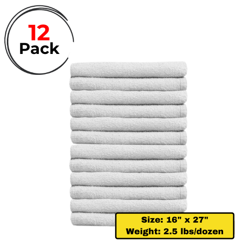 ProTex Towels - EDGE (12-Pack) - [WHITE]