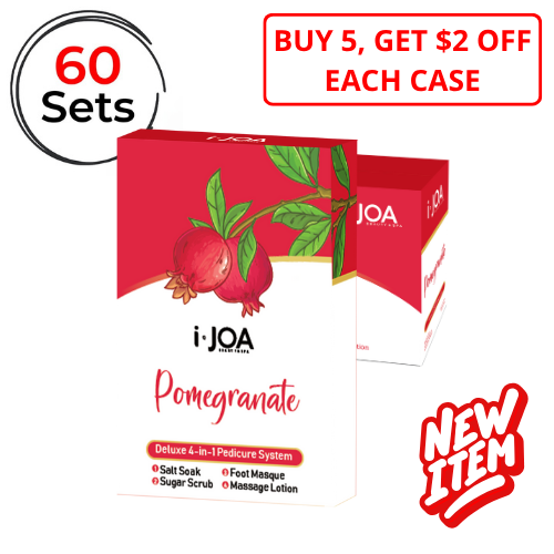 deluxe pedicure 4-step, pomegranate, pedi 4-step, 4 step pedicure