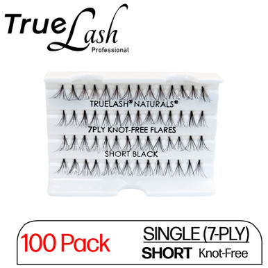 TrueLash Knot-Free Eyelash Extension, SINGLE, 7-Ply - Short