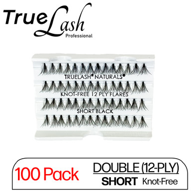 TrueLash Knot-Free Eyelash Extension, DOUBLE, 12-Ply - Short