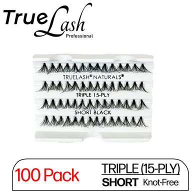 TrueLash Knot-Free Eyelash Extension, TRIPLE, 15-Ply - Short