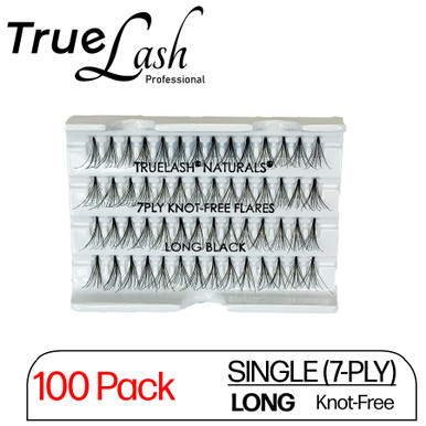 TrueLash Knot-Free Eyelash Extension, SINGLE, 7-Ply - Long