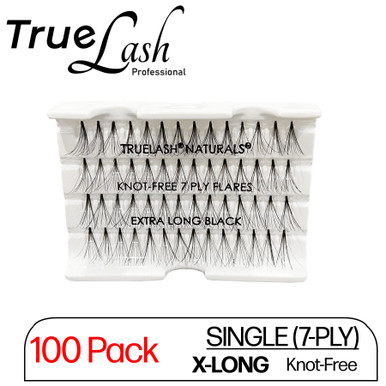 TrueLash Knot-Free Eyelash Extension, SINGLE, 7-Ply - Extra-Long