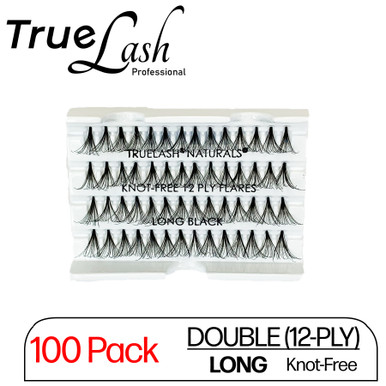 TrueLash Knot-Free Eyelash Extension, DOUBLE, 12-Ply - Long