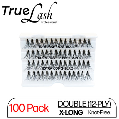 TrueLash Knot-Free Eyelash Extension, DOUBLE, 12-Ply - Extra-Long