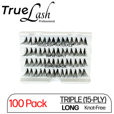 TrueLash Knot-Free Eyelash Extension, TRIPLE, 15-Ply - Long