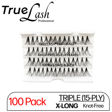 TrueLash Knot-Free Eyelash Extension, TRIPLE, 15-Ply - Extra-Long