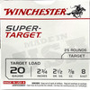 Winchester TRGT208 Super Target 20GA, 2 3/4", 1200FPS, 7/8oz, #8 25RD Per Box 020892016316