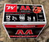 Winchester AA12FL8 12GA, Low Recoil, 2 3/4", 26 gram, 980 FPS, #8, 25RD Per Box, 020892011250