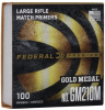 Federal GM210M Premium Gold Medal Large Rifle Primers, Match, 100  Per Box, 029465056940