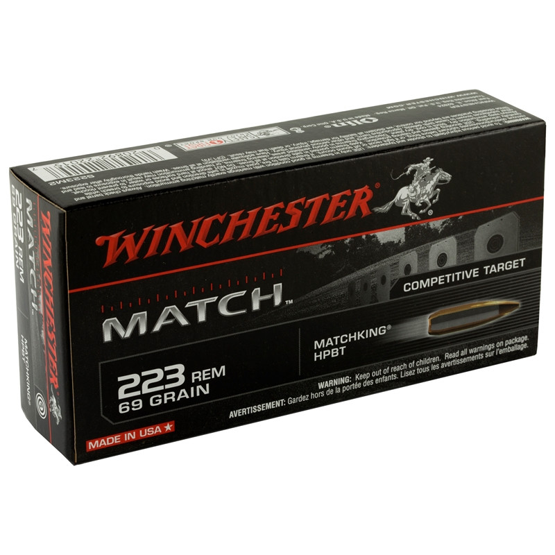 Winchester Match 223 REM Match King HPBT,69GR,20RD Per Box