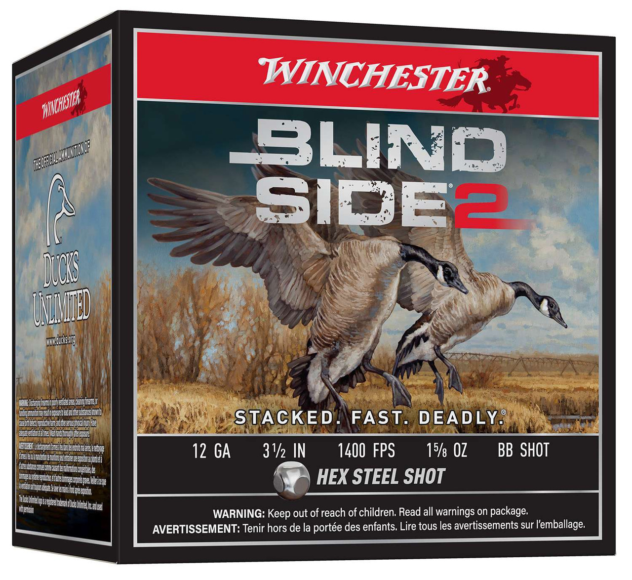 Winchester XBS12LBB 12GA Blind Side, Hex Steel, 3 1/2