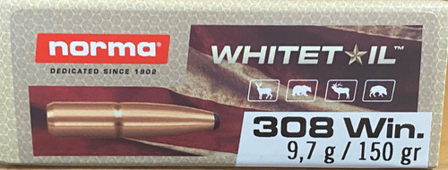 Norma 20177382 Whitetail .308 Winchester , Soft Point,150GR, 20RD, 7393923325316