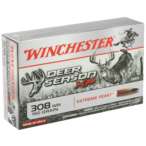 Winchester X308DS Deer Season XP 308 Win, 150GR, Extreme Point, 20RD Per Box