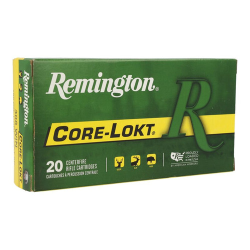 Remington 27844 308WIN, 180GR, Core-Lokt, SP, 20RD Per Box