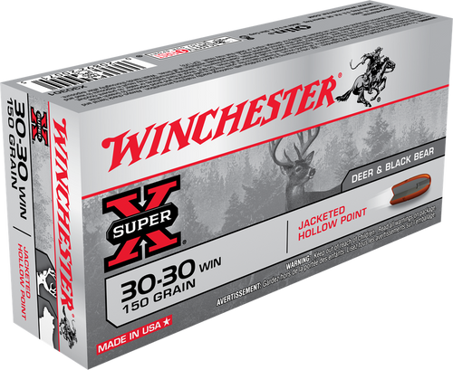Winchester X30301 Super X 30-30 Win, 150GR, Jacketed Hollow Point, 20RD Per Box