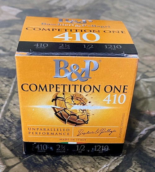 B&P 410BCP8 .410 GA Competition One, 2 1/2", 1/2oz, #8,1210FPS, 25RD Per Box  878122004271