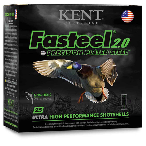 Kent K123FS32-2 Waterfowl Fasteel  12GA, 3", 1 1/8oz,1560FPS #2, 25RD Per Box  656308111391