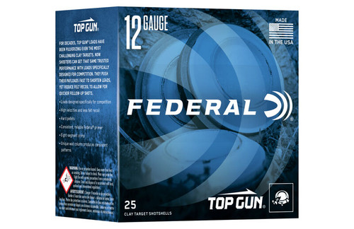 Federal TGS128 8 12GA Top Gun, 2 3/4",1oz, 1250FPS, #8, 25RD Per Box  604544646474