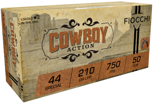 Fiocchi 44SCA 44 Special Cowboy, 210GR, LFP, 750FPS, 50RD Per Box  762344707549