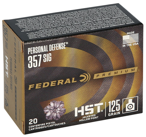 Federal P357SHST1S Personal Defense 357 SIG, HST, 125GR, 20RD Per Box, 604544657463