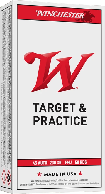 Winchester Q4170 45 ACP, 230GR, FMJ, 50RD Per Box, 020892201910
