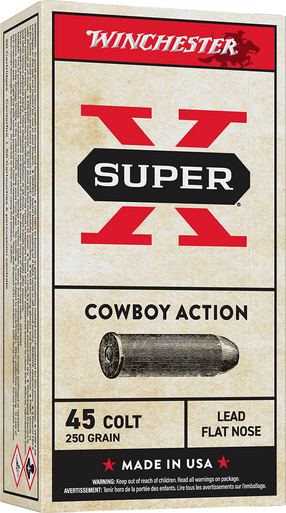 Winchester USA45CB Cowboy Action 45 Colt, 250GR, Lead Flat Nose