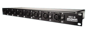 Whirlwind ISO 8 - This is a valuable part of systems where different pieces of gear are connected across long lines. You can use it to isolate drive lines to on-stage power amps. The perfect hum fighter in field broadcast or live sound applications, the ISO-8 provides eight channels of high-quality line level isolation to eliminate hum and buzz from interacting gear. Whirlwind ISO 8 - This is a valuable part of systems where different pieces of gear are connected across long lines. You can use it to isolate drive lines to on-stage power amps. The perfect hum fighter in field broadcast or live sound applications, the ISO-8 provides eight channels of high-quality line level isolation to eliminate hum and buzz from interacting gear.