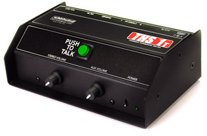 Whirlwind THS-1T - The Whirlwind THS-1T (push to talk) is the first in a series of sports announcer boxes that combine high quality headphone amplification with various microphone control options. Whirlwind THS-1T - The Whirlwind THS-1T (push to talk) is the first in a series of sports announcer boxes that combine high quality headphone amplification with various microphone control options.