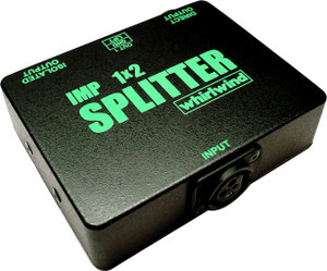Whirlwind SP1X2 Mic Splitter - This provides one direct and one transformer isolated outputs, respectively, from a mic level input. Each transformer isolated output on these devices features a ground lift switch. Whirlwind SP1X2 Mic Splitter - This provides one direct and one transformer isolated outputs, respectively, from a mic level input. Each transformer isolated output on these devices features a ground lift switch.