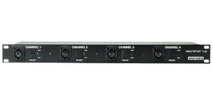 Whirlwind MLTSP1X2 Multi Split - Four channels of passive and isolated microphone splitting in a single space rack panel. Whirlwind MLTSP1X2 Multi Split - Four channels of passive and isolated microphone splitting in a single space rack panel.