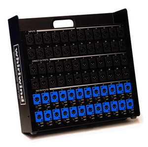 Whirlwind SB24P1G w/ Parallel Split & Ground Lifts - Whirlwind SB Series multichannel microphone splitters provide a convenient method of splitting multiple microphone signals to two locations. 24 XLRF INPUTS : 24 XLRM PARALLEL OUTPUTS + 24 XLRM PARALLEL OUTPUTS w/ Ground Lifts to second split. Whirlwind SB24P1G w/ Parallel Split & Ground Lifts - Whirlwind SB Series multichannel microphone splitters provide a convenient method of splitting multiple microphone signals to two locations. 24 XLRF INPUTS : 24 XLRM PARALLEL OUTPUTS + 24 XLRM PARALLEL OUTPUTS w/ Ground Lifts to second split.
