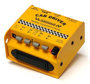 The Whirlwind CAB DRIVER is a test device for checking the operation of the speaker components within enclosures. A pink noise signal source is sent through pushbutton selectors to an assortment of speaker connectors, including Speakon NL8 and NL4, 1/4" TS and banana jacks. The Whirlwind CAB DRIVER is a test device for checking the operation of the speaker components within enclosures. A pink noise signal source is sent through pushbutton selectors to an assortment of speaker connectors, including Speakon NL8 and NL4, 1/4" TS and banana jacks.