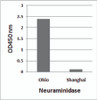 H7N9 Neuraminidase antibody (Cat. No. 7831 at 1 &#956;g/ml) detects 10 ng of H7N9 [Influenza A virus (A/blue-winged teal/Ohio/566/2006 (H7N9) ) ] Neuraminidase peptide, and not 10 ng of H7N9 [Influenza A virus (A/Shanghai/02/2013 (H7N9) ) ] Neuraminidase peptide in ELISA.