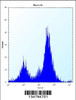 Flow cytometric analysis of Neuro-2a cells (right histogram) compared to a negative control cell (left histogram) .FITC-conjugated donkey-anti-rabbit secondary antibodies were used for the analysis.