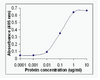 ELISA: Free peptide as test antigen (5ug/ml) . Primary antibody: XW-7021 (0.1ug/ml) . Secondary antibody: Goat anti-IgY HRP.