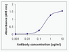 This image shows XW-7233 with the free peptide as test antigen [5ug/ml] and Goat anti-IgY-HRP as second antibody.